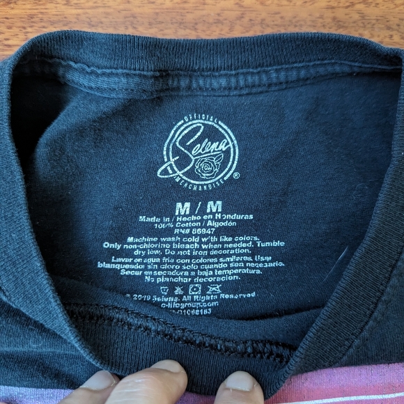Original Selena Merchandise Black T-shirt M - Picture 3 of 4